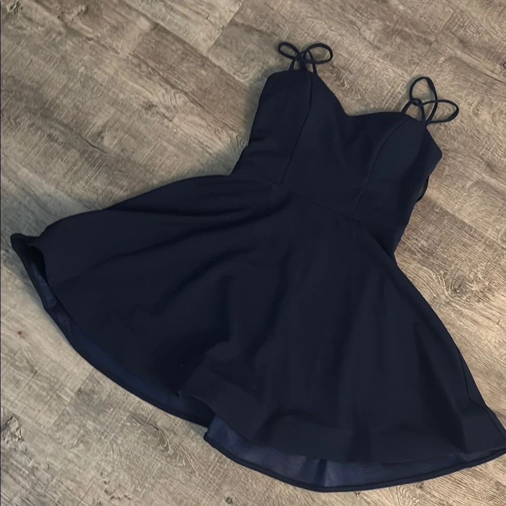 Elegant Navy Blue Women's Dress